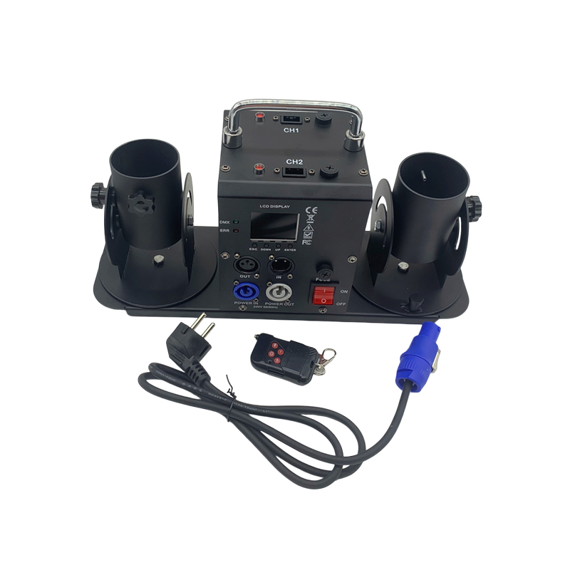 Double head DMX confetti launcher