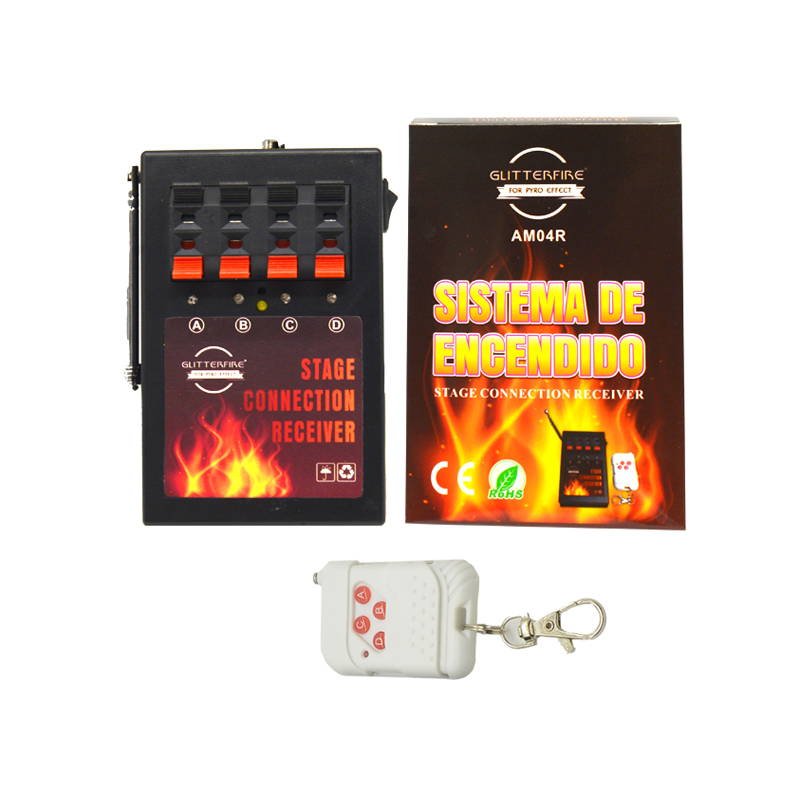 4 channel with one receiver remote control fireworks firing system