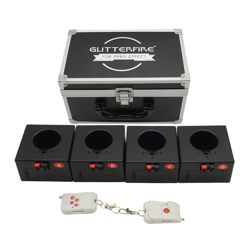 4 Channel Remote Control Stage Cold Fountain Base Fireworks Firing System