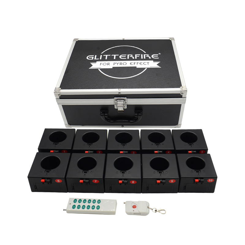 10 Channel cold fountain base fireworks firing system