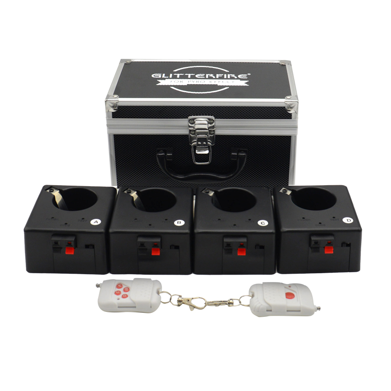 4 Cue with shrapnel fountain base fireworks firing system