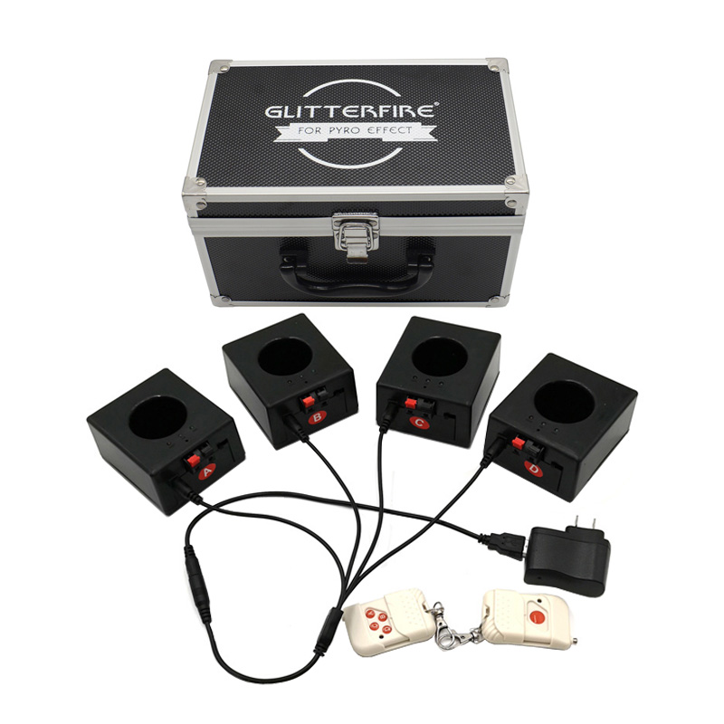 4 Cue rechargeable cold fountain base fireworks firing system