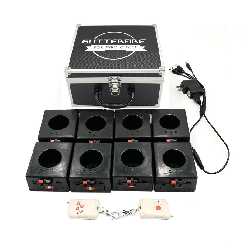 8 Cue rechargeable cold fountain base fireworks firing system