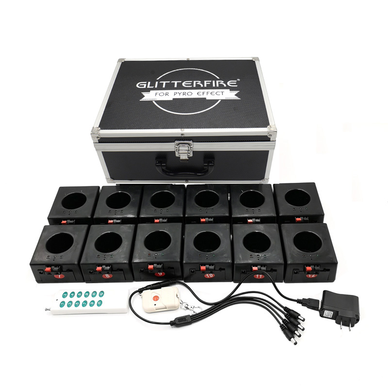 12 Cue rechargeable cold fountain base fireworks firing system