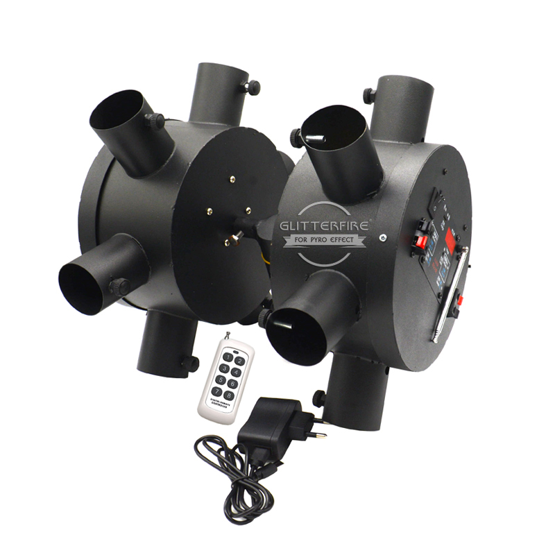 Rechargeable big double wheel cold fountain fireworks firing system