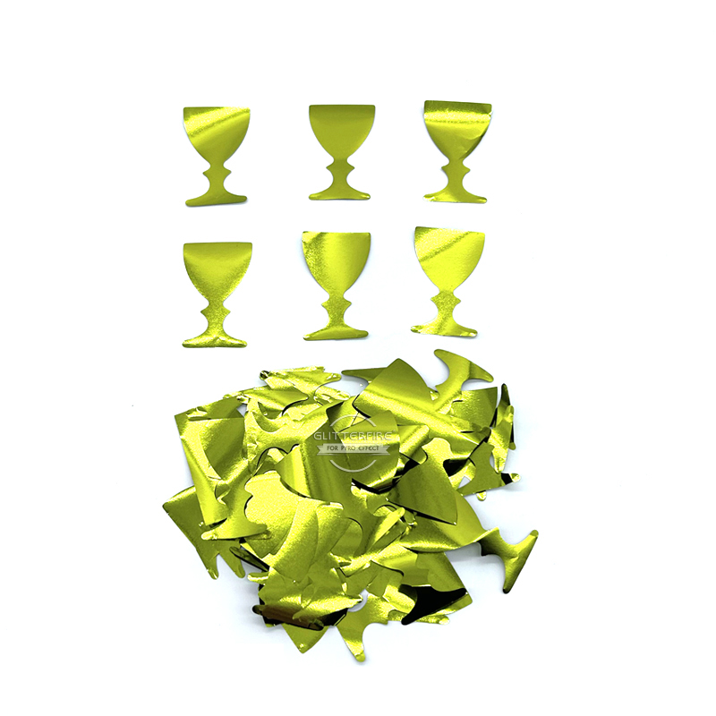 Golden metalic cup shape color paper