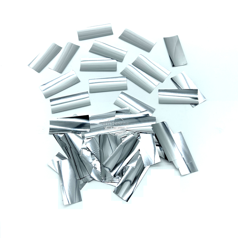 Metalic sliver confetti paper