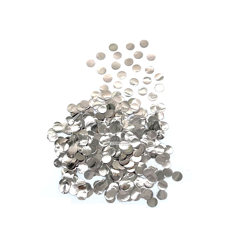 Silver metalic small round color paper