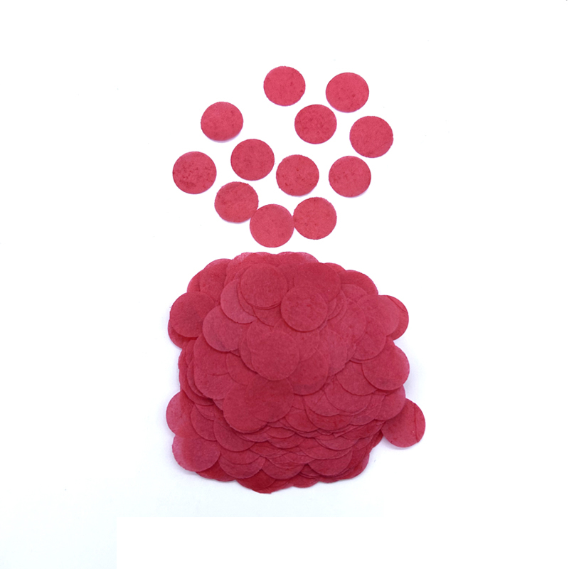 Red big round paper confetti paper tissue for party decoration