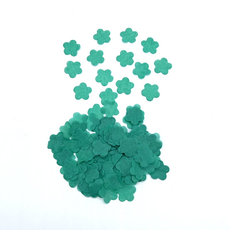 Green tissue paper flower confetti paper party decoration