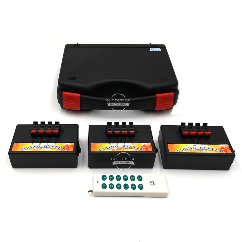 12 Channel Stage Cold Pyro Fountain Fireworks Safe Igniter Pyrotechnics Wireless Firing System Fireworks