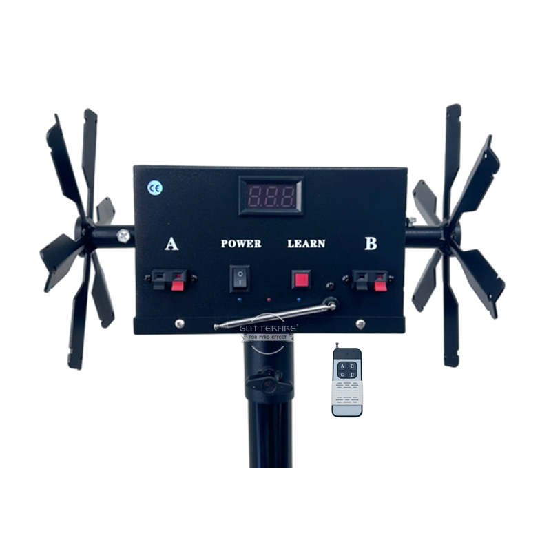 Double Wheel Fountain Rotate Remote Control Fireworks Firing System