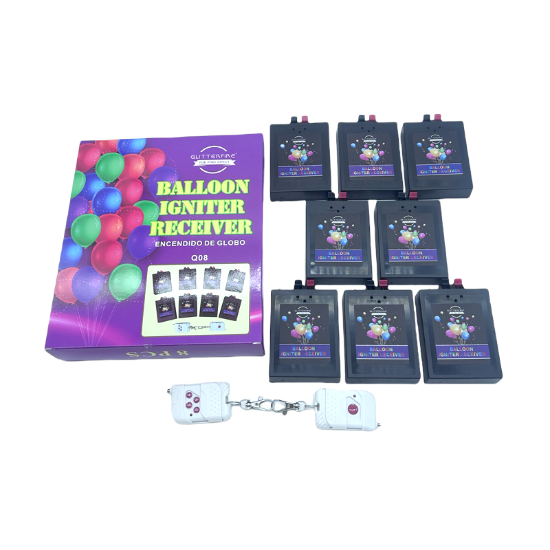 8 Cue wireless remote control balloon blasting fireworks firing system
