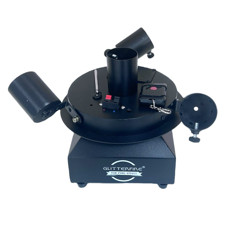 4 Head ground rotate cold fountain fireworks machine