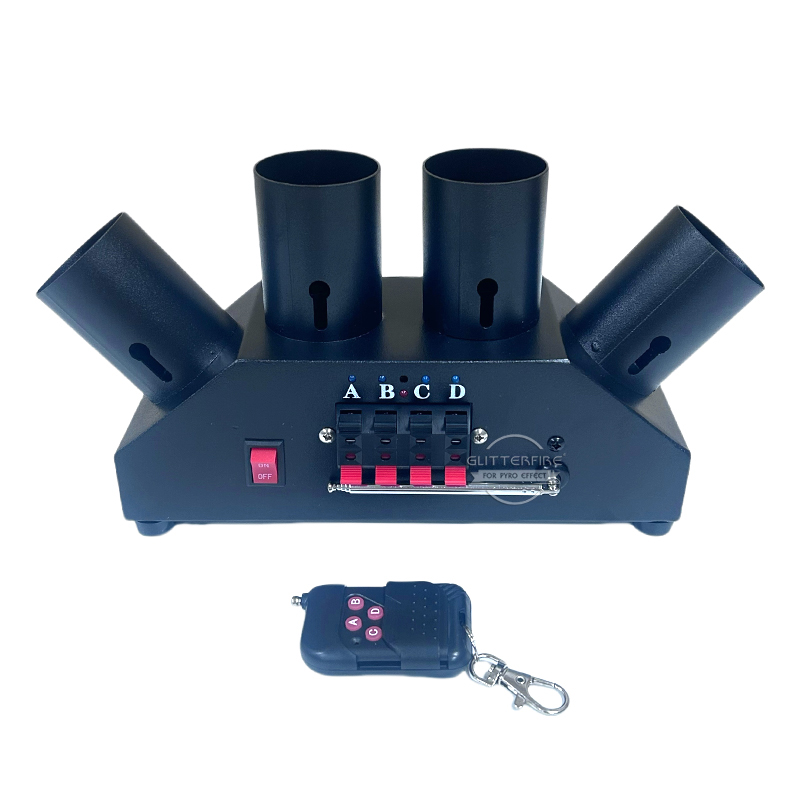 4 Channel fan shape remote control cold fountain fireworks firing system