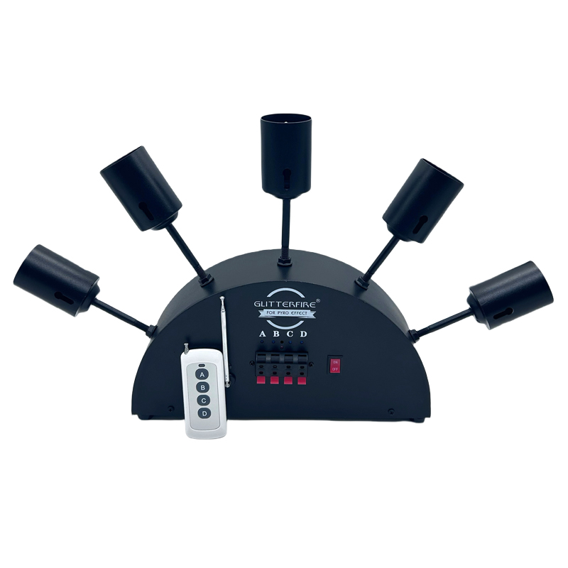 5 Head fan shape cold fountain fireworks machine pyrotechnics firing system