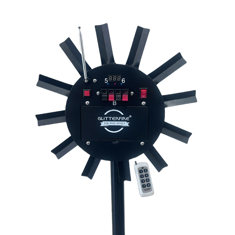 12 Shots Single Wheel Cold Fountain Fireworks Firing System