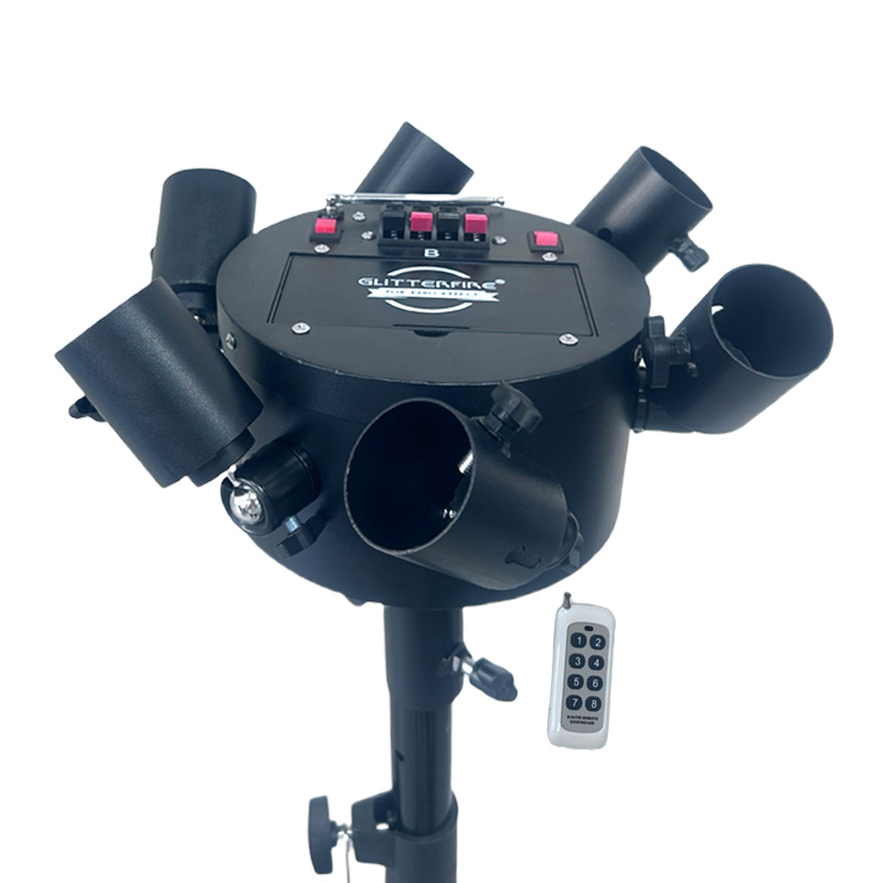 6 Channel 360 Degree Rotating Machine Remote Control Cold Stage Fountain Fireworks Firing System