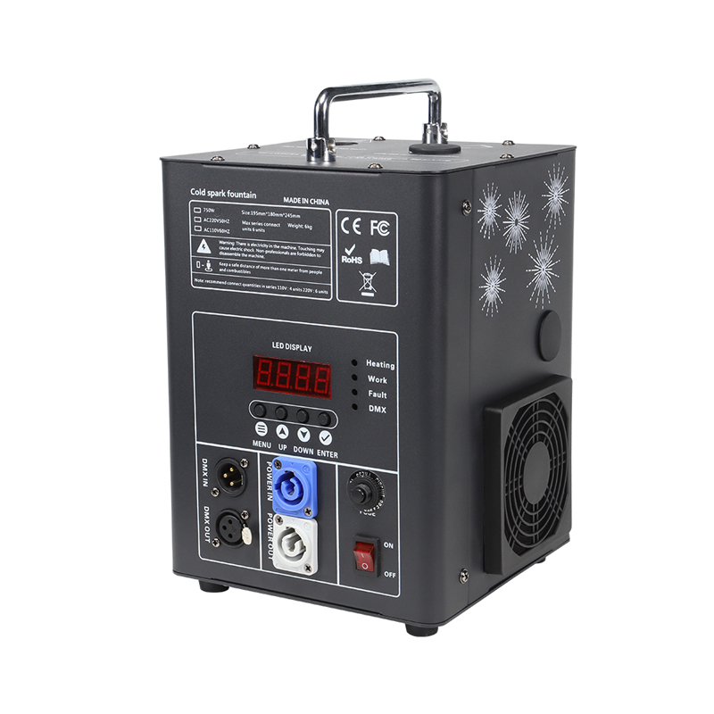 750W Black Cold Spark Fountain Machine 